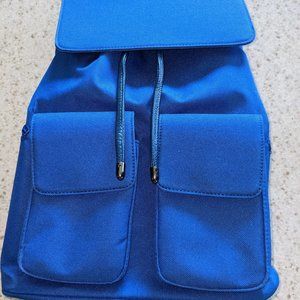 Laptop or tennis or travel backpack sportschic blue canvas